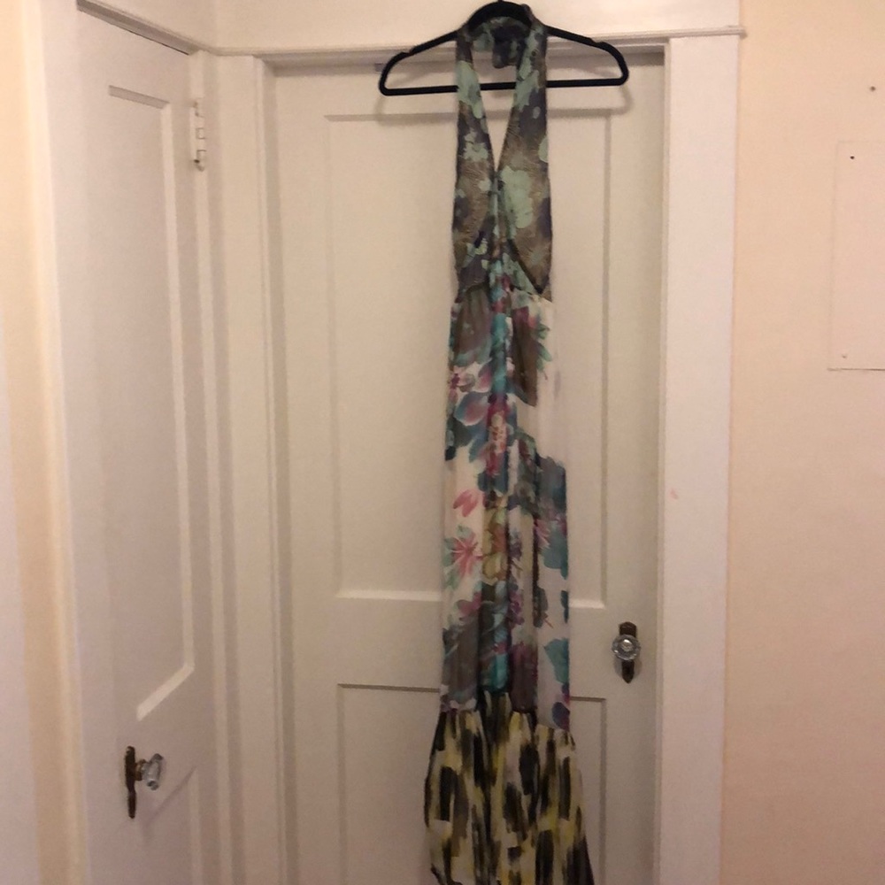 Long Floral Halter Dress